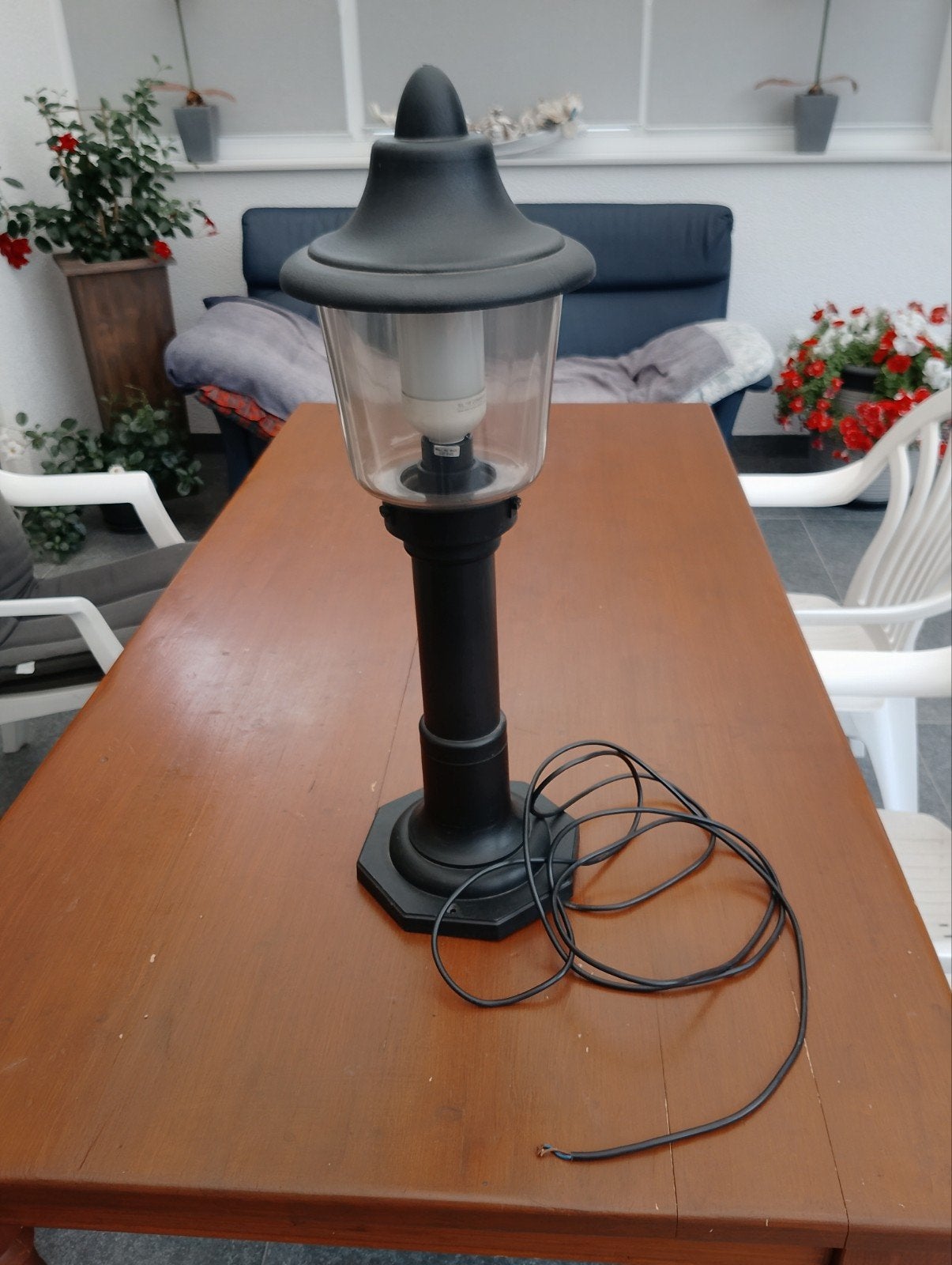 Buitenlamp - Klassiek model voor tuin of terras, Kunststof, Gebruikt, Overige typen, Ophalen of Verzenden