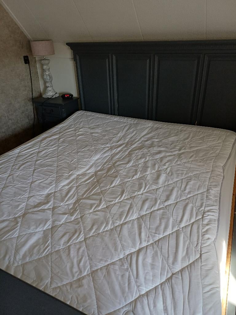 Softtopper 2 delig Optidee, Wit, Overige typen, Tweepersoons, Ophalen of Verzenden