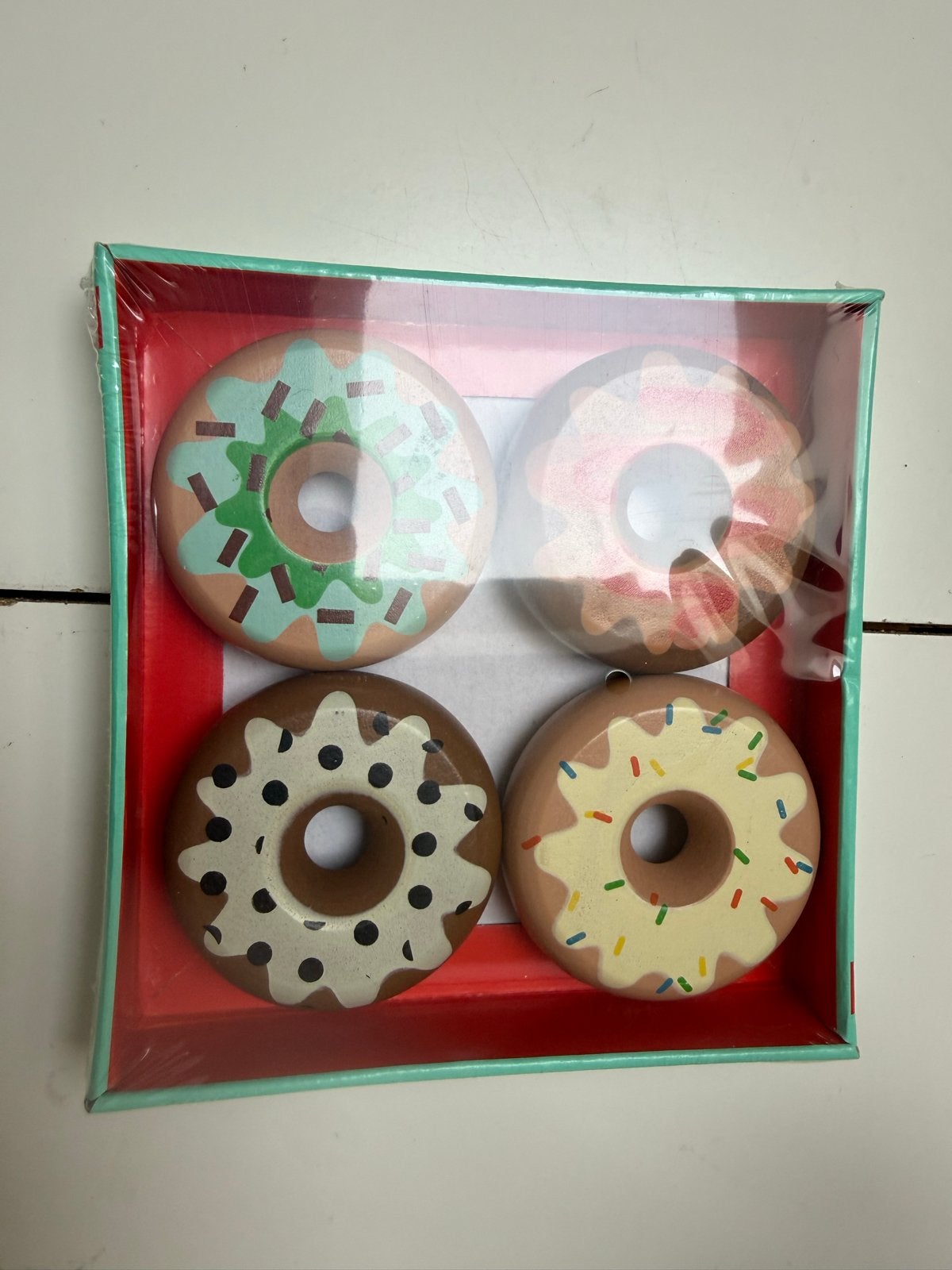Houten speelgoed donuts set van HEMA, Ophalen of Verzenden, Nieuw, Jongen of Meisje