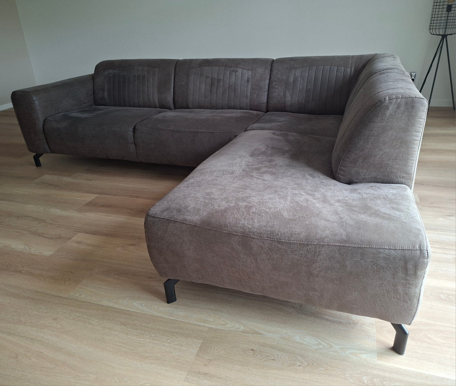 Hoekbank met chaise longue, Huis en Inrichting, Ophalen, Zo goed als nieuw, Stof