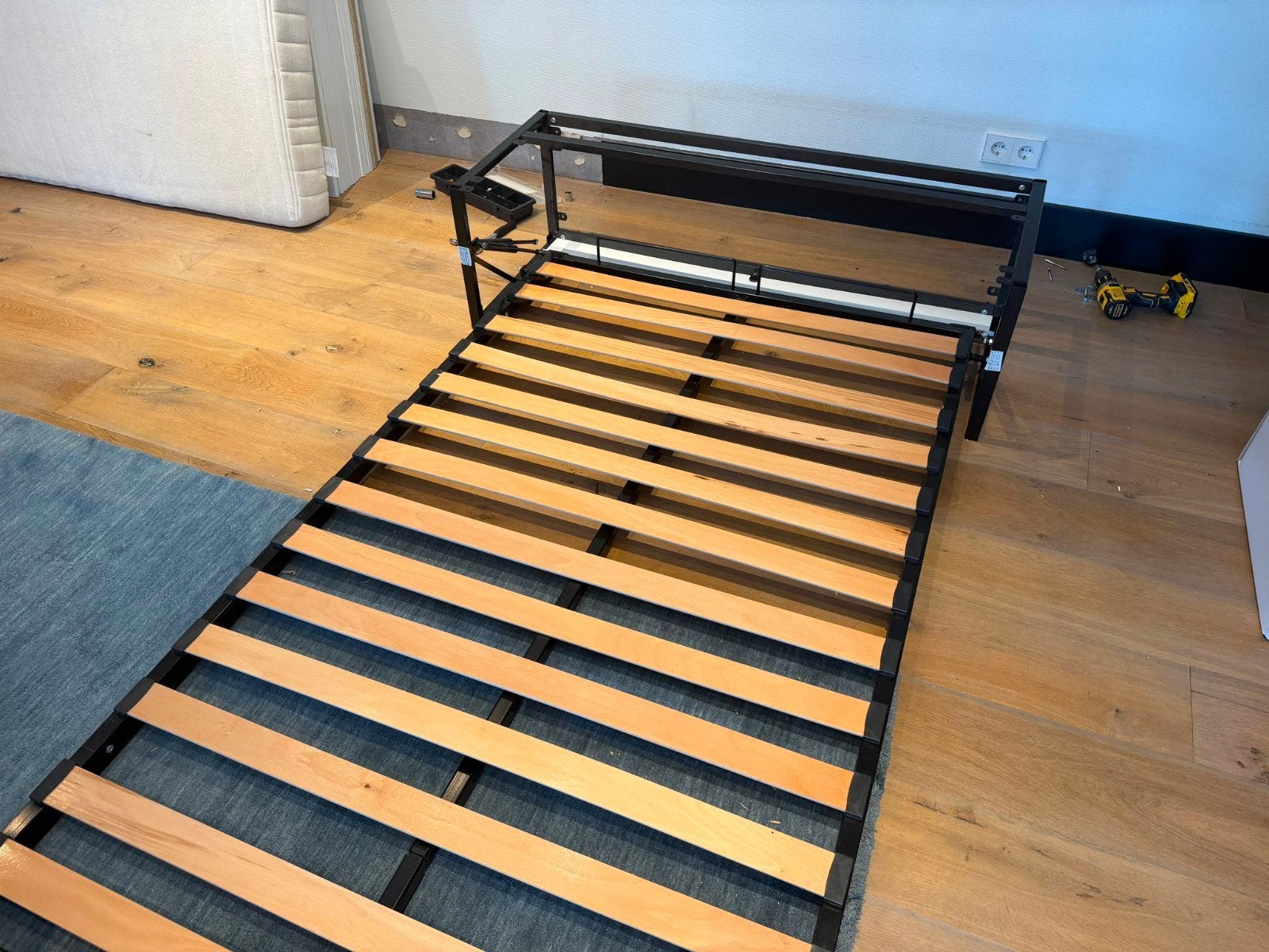 Murphy bed + matras (opklapbed) van Wall Bed King 120x200, Ophalen of Verzenden, Twijfelaar, 120 cm, 200 cm