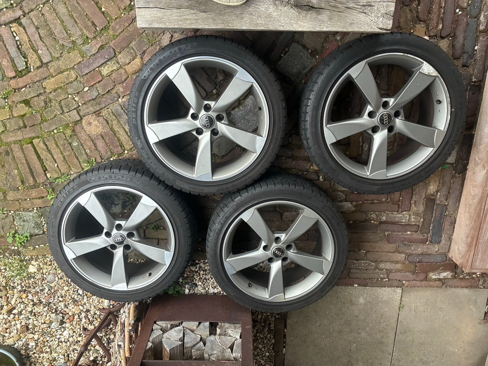Rotorvelgen 18 inch 5x112 en thuiskomer voor VW en Audi, 18 inch, Gebruikt, Banden en Velgen, Personenwagen