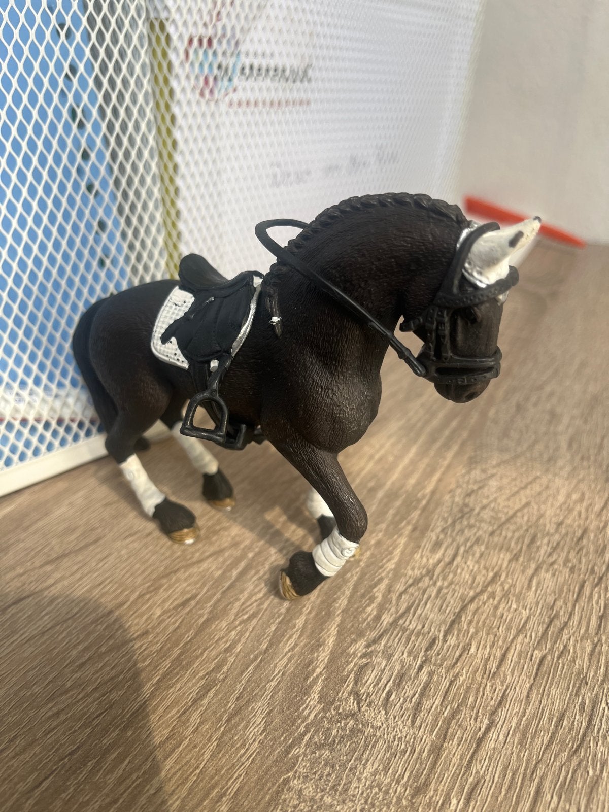 Schleich paard met zadel en hoofdstel, Ophalen, Gebruikt