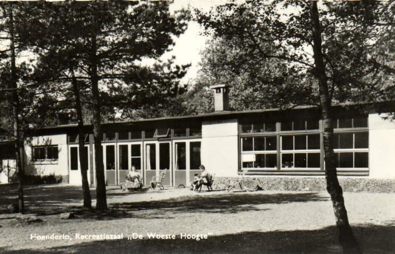 Hoenderlo, Recreatiezaal De Woeste Hoogte - volk - 1962 gelo, Verzamelen, Ophalen of Verzenden, Voor 1920, Gelopen, Noord-Brabant