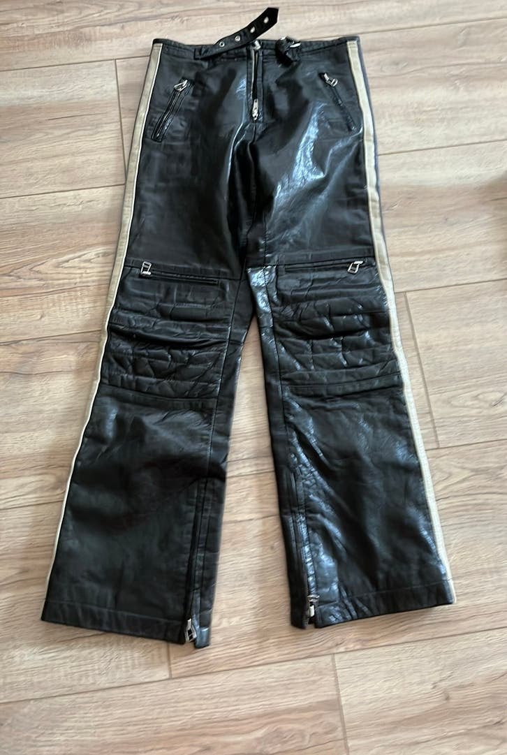 Dames Leren gevoerde broek maat 36, Ophalen of Verzenden, Zo goed als nieuw, Maat 36 (S), Lang