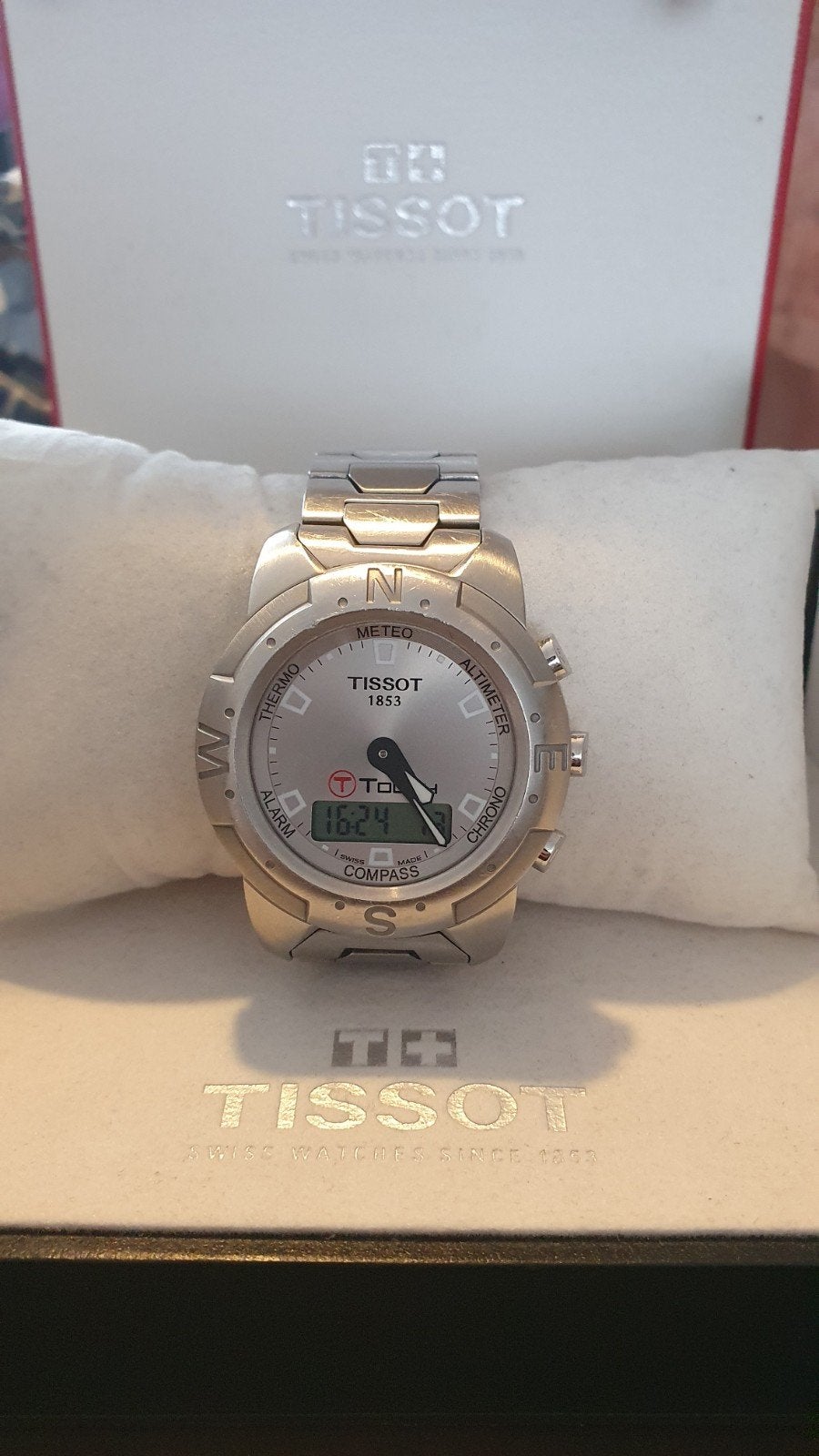 Tissot T-Touch 1st Gen (Z 251/351) Stainless Steel Full Set, Sieraden, Tassen en Uiterlijk, Overige merken, Staal, Staal, Polshorloge