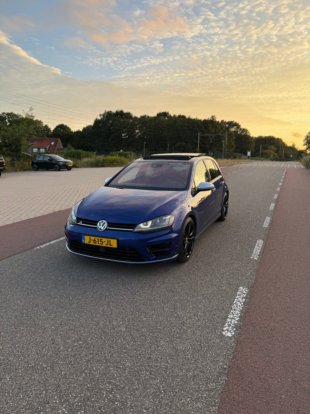 Volkswagen Golf 2.0 TSI R 4MOTION DSG 2014 Blauw panorama, Auto's, Automaat, Zwart, 4 cilinders, 1984 cc