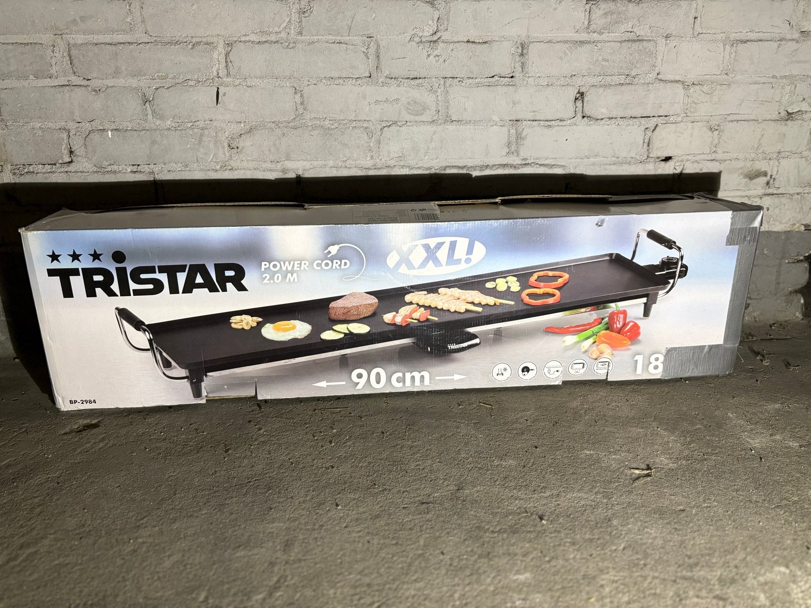 Tristar XXL Grillplaat - 90 cm - paar keer gebruikt, Ophalen, Nieuw, 8 personen of meer