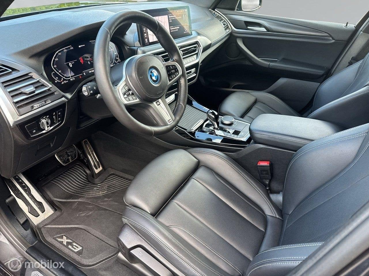 BMW X3 xDrive30e M-Sport, leer, trekhaak, Auto's, Automaat, Gebruikt, Zwart, Bedrijf