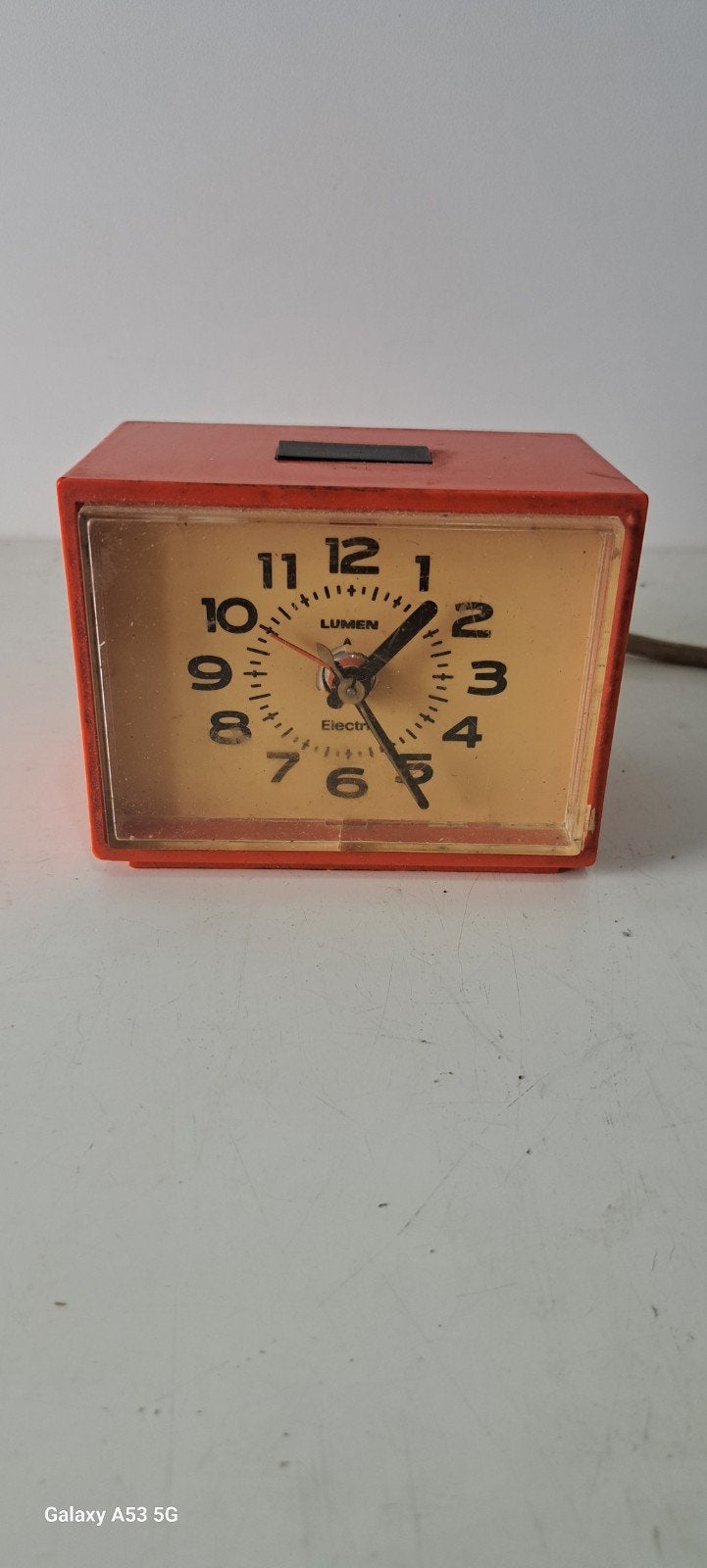 Oranje retro elektrische wekker jaren '70 - Lumen Electric, Ophalen of Verzenden