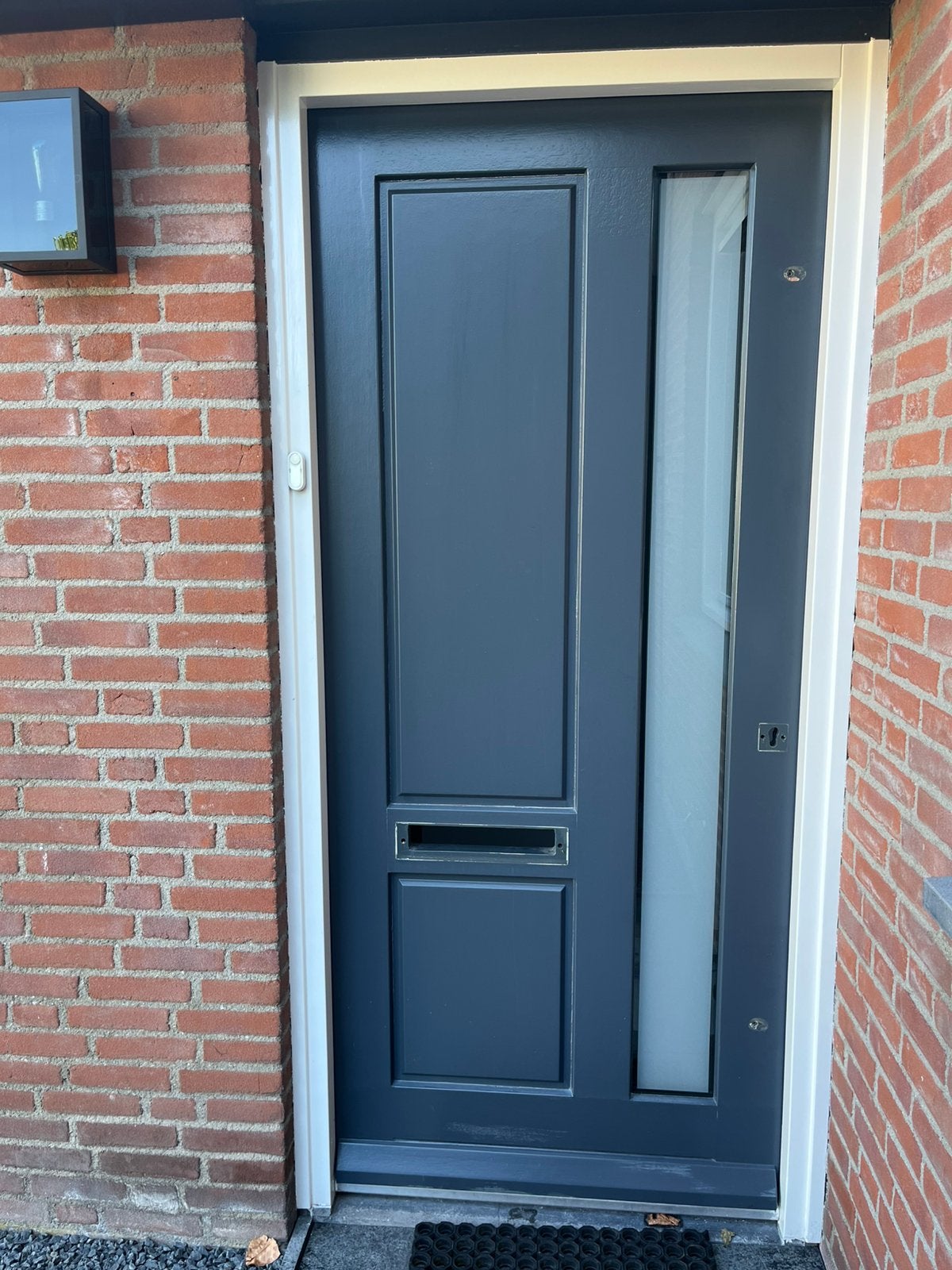 Voordeur 211,5 x 93 cm antracietgrijs merk slantrae, Doe-het-zelf en Verbouw, Deurkozijn, Zo goed als nieuw, 150 tot 225 cm, Hout