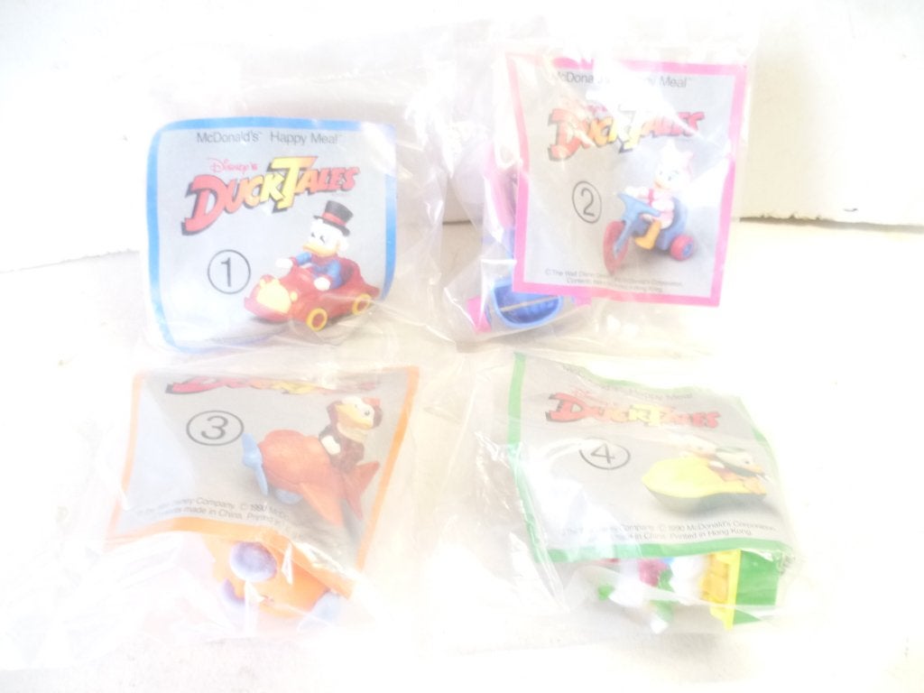 Disney McDonalds 1990 Happy Meal Ducktales nr 1/2/3/4 nieuw, Ophalen of Verzenden, Overige figuren, Nieuw, Beeldje of Figuurtje