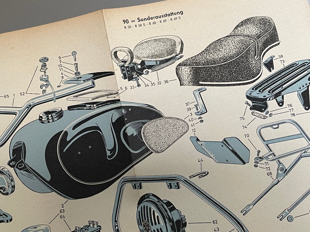 Originele BMW Motorrad Ersatzteilliste,– 1961  R50 / R50S, Motoren, Ophalen of Verzenden, BMW