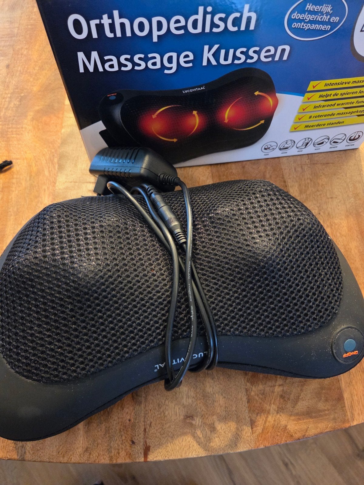 LucoVitaal Orthopedisch Massage Kussen met Warmtefunctie, Ophalen of Verzenden, Nieuw, Massagestoel of Kussen