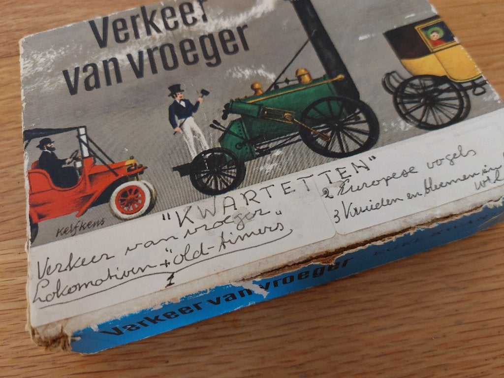 Verkeer van vroeger egel-kwartet, Verzamelen, Speelkaarten, Jokers en Kwartetten, Ophalen of Verzenden, Kwartet(ten)
