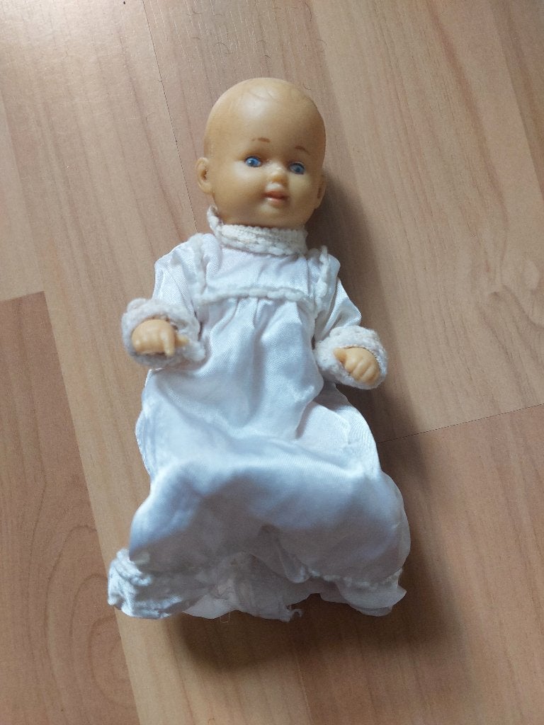 Vintage Schildpad (Schildkröt) babypop, Verzamelen, Poppen, Ophalen of Verzenden, Zo goed als nieuw, Pop