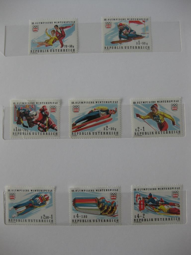 Postzegels 8 stuks Olympische Winterspelen 1976 Innsbruck, Ophalen of Verzenden, Postfris, Sport