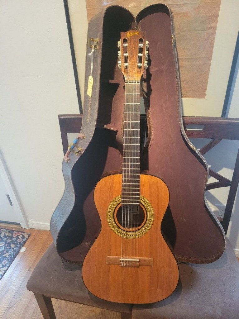 Gibson C-1s met originele koffer 1967, Muziek en Instrumenten, Ophalen of Verzenden, Gebruikt, Klassieke of Spaanse gitaar, Met koffer