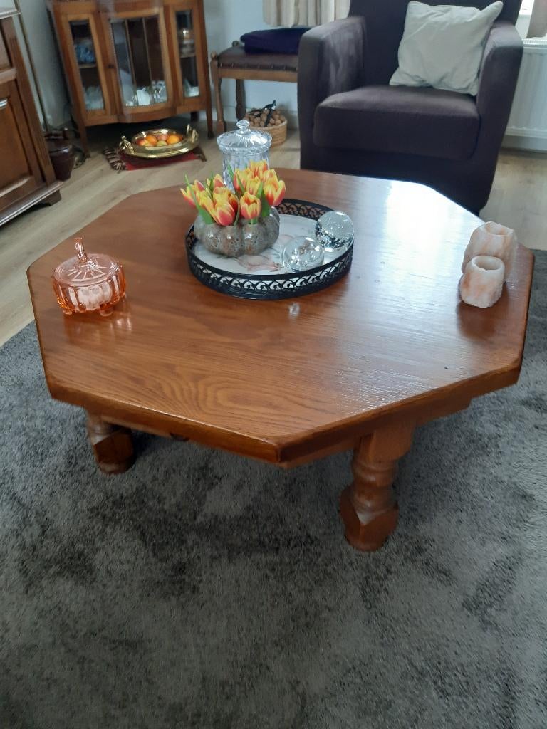 salontafel, Huis en Inrichting, Tafels | Salontafels, Ophalen, Gebruikt, 100 tot 150 cm, Eikenhout
