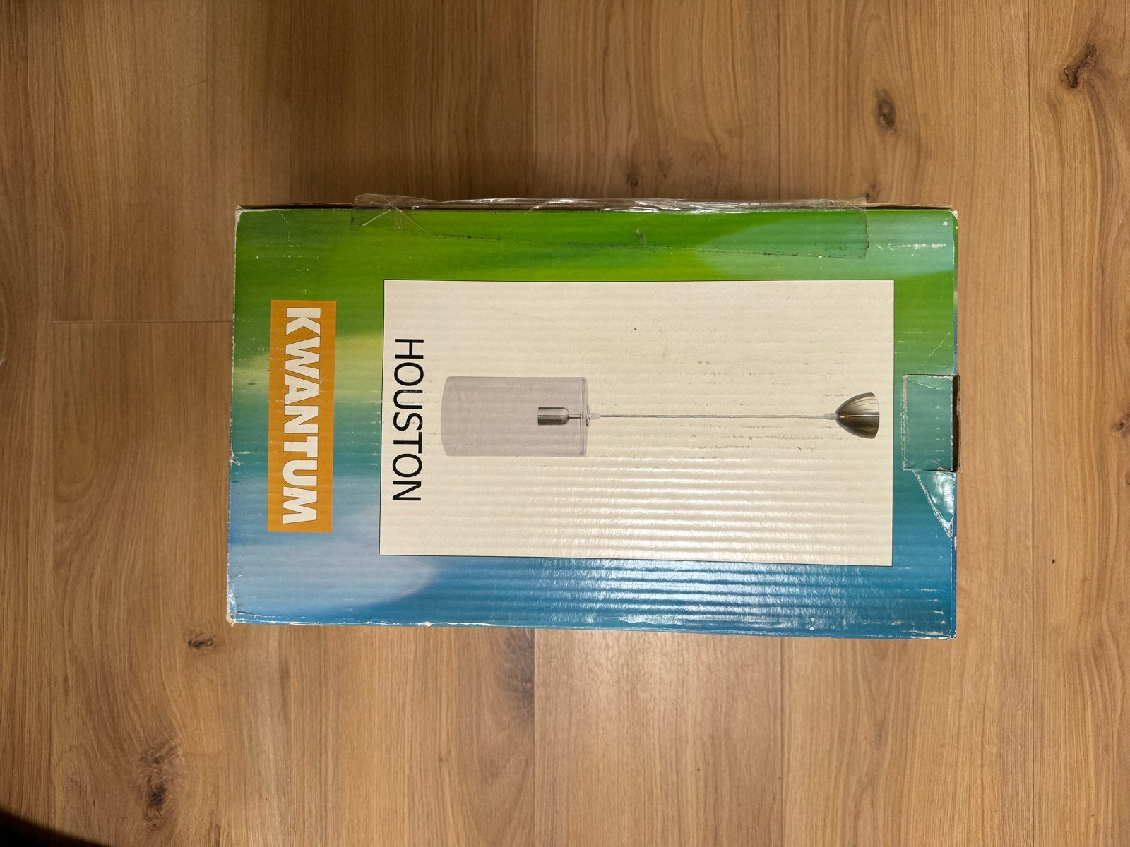 Kwantum Houston Hanglamp - Nauwelijks gebruikt, Ophalen of Verzenden, Nieuw, Glas, E27 (groot)