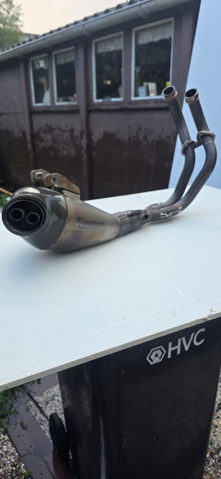 Akrapovic Titanium Carbon uitlaat Yamaha MT-07/XSR/Trace, Ophalen, Gebruikt
