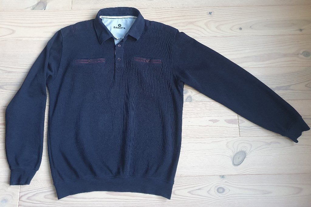 donkerblauwe trui/ sweater van Babista, maat M, Babista, Zo goed als nieuw, Verzenden, Maat 48/50 (M)