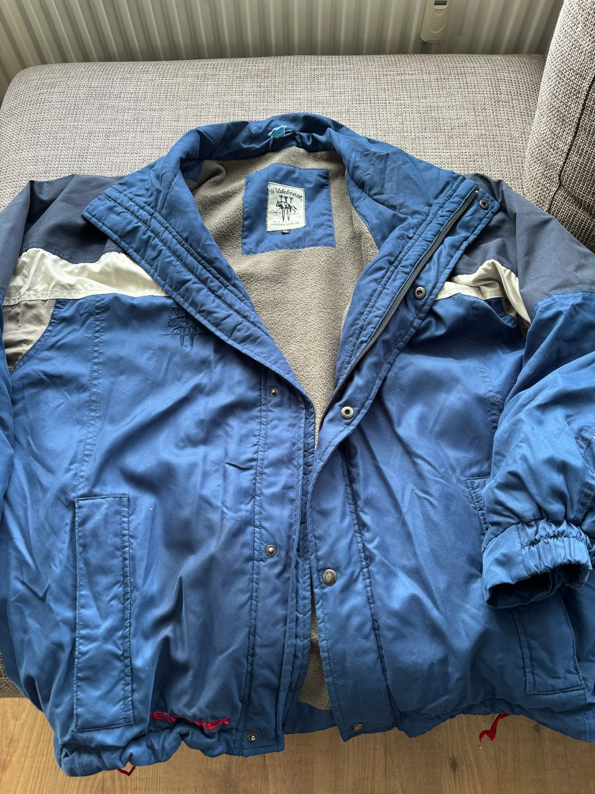 Wildebeest Tech-Trek Outdoor Jas Maat XL, Ophalen of Verzenden, Gedragen, Maat 56/58 (XL), Blauw