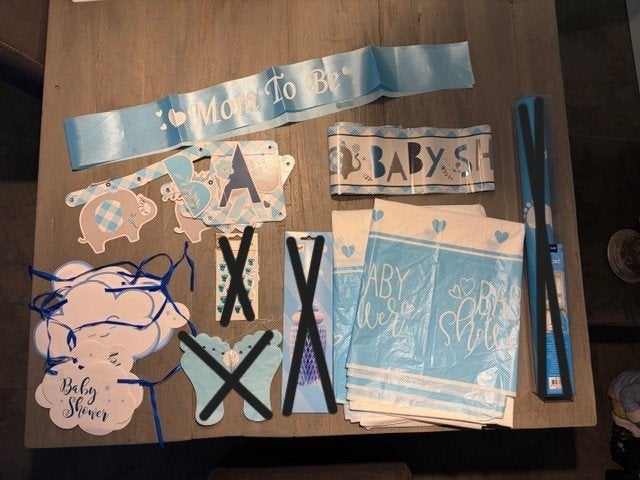 BABYSHOWER versiering Jongen, Ophalen of Verzenden, Gebruikt, Versiering, Geboorte of Huwelijk
