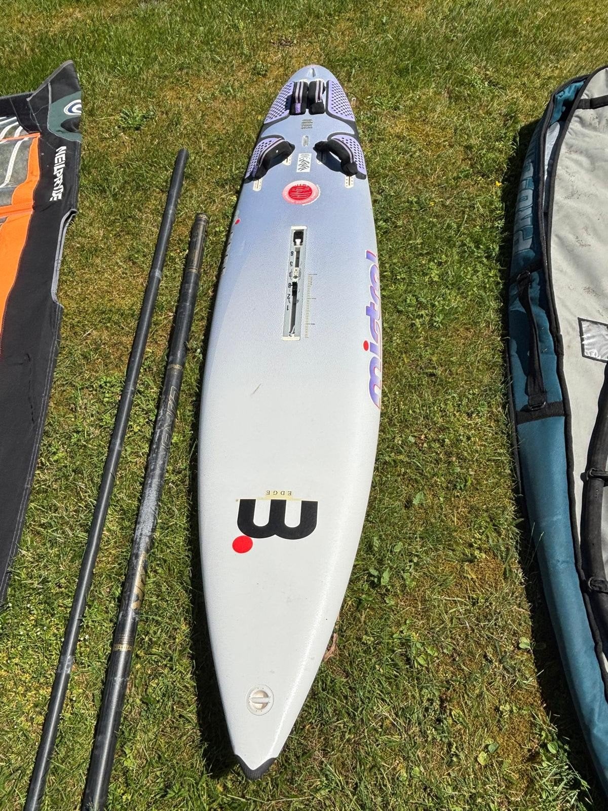 Windsurf complete set: 2 planken, 2 zeilen, mast,en giek, Watersport en Boten, Ophalen of Verzenden, Gebruikt, Complete set