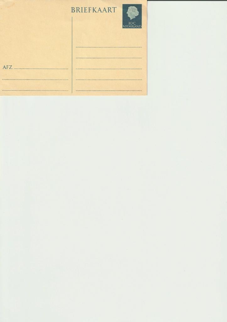 briefkaart 10 ct nederland, Postzegels en Munten, Brieven en Enveloppen | Nederland, Verzenden, Briefkaart
