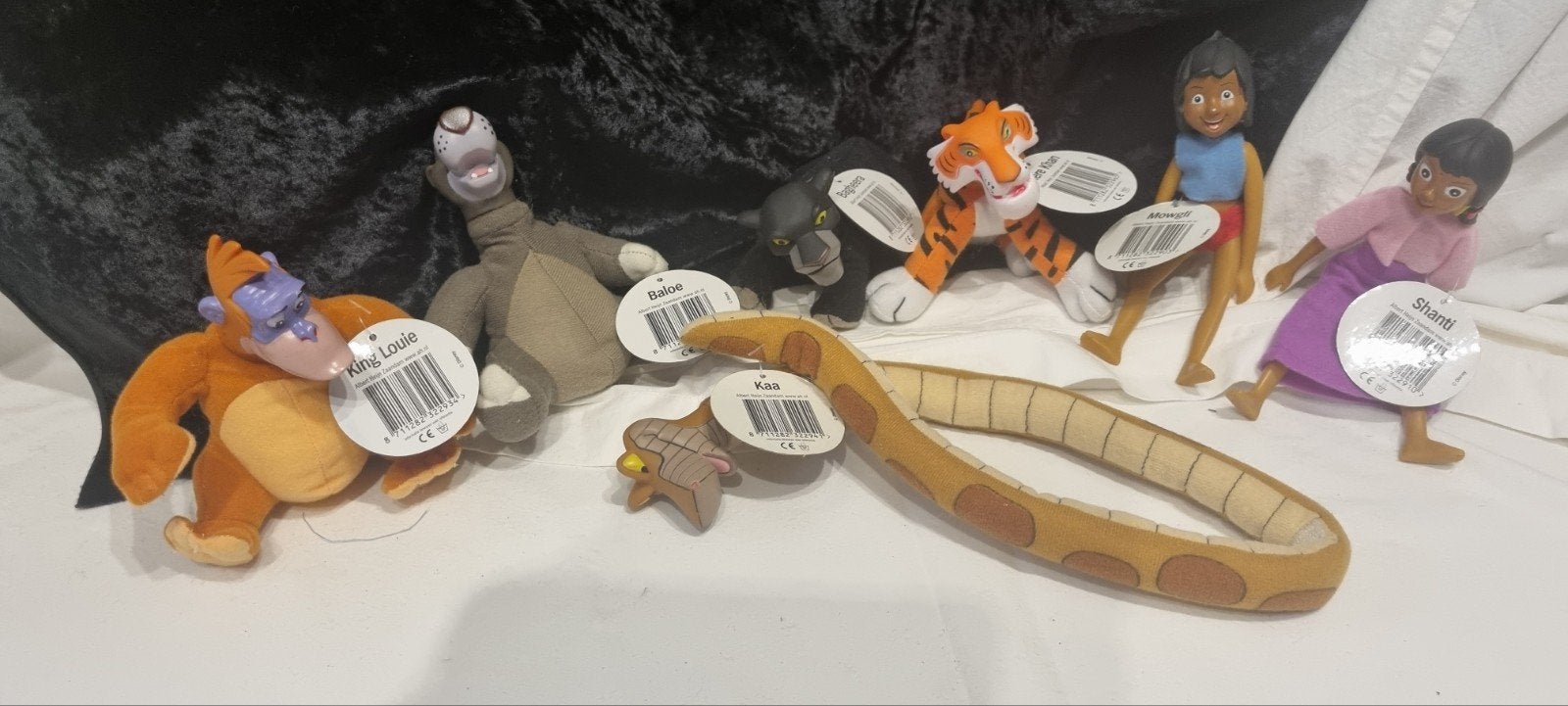 Jungle Boek Knuffels - Complete Set met 6 Karakters, Overige merken, Disney, Verzenden, Klein (minder dan 20 cm)