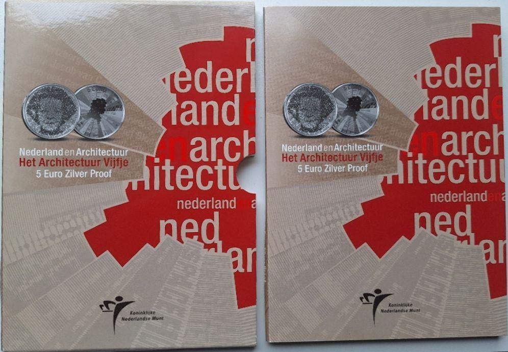 Nederland 5 euro zilver proof 2009 - Het Architectuur Vijfje, Koningin Beatrix, Zilver, Euro's, Verzenden