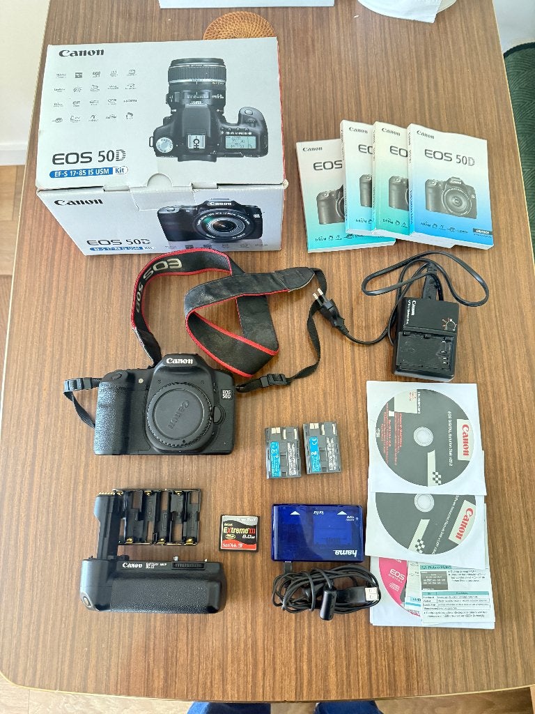 Canon EOS 50D met accessoires, Beeldstabilisatie, Gebruikt, Geheugenkaart, Spiegelreflex