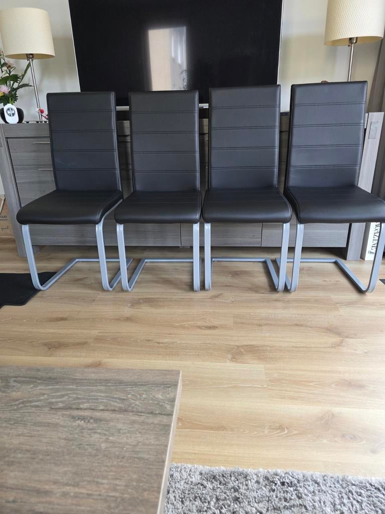 4 eetkamerstoelen, Ophalen, Rechthoekig, 150 tot 200 cm, 50 tot 100 cm