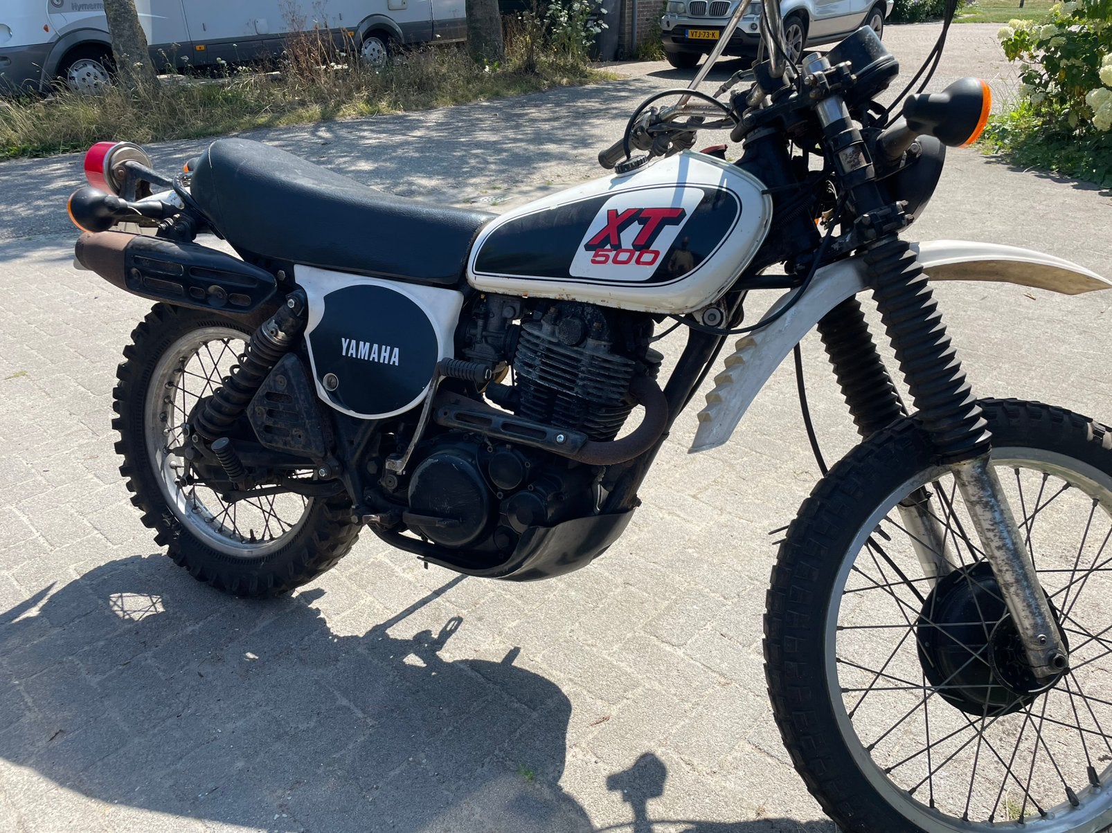 Gezocht: net orgineel stuur en uitlaat XT500, Motoren, Ophalen of Verzenden