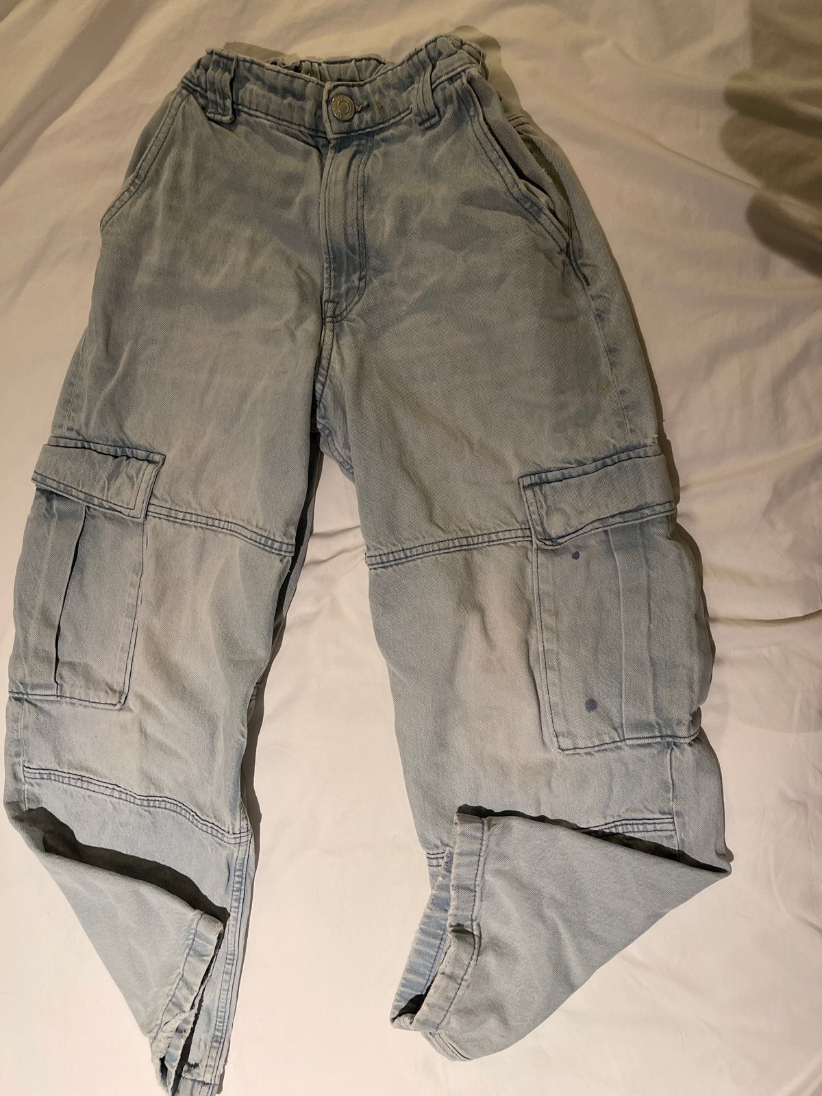 Lichtblauwe baggy broek Maat 152, Kleding | Heren, Ophalen, Gedragen, Blauw, W33 - W34 (confectie 48/50)