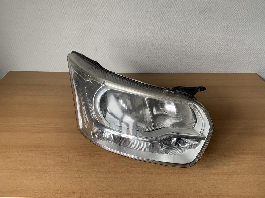 koplamp rechts ford transit 2013 tot 2019 bus chroom, Gebruikt, -, -, Ophalen of Verzenden