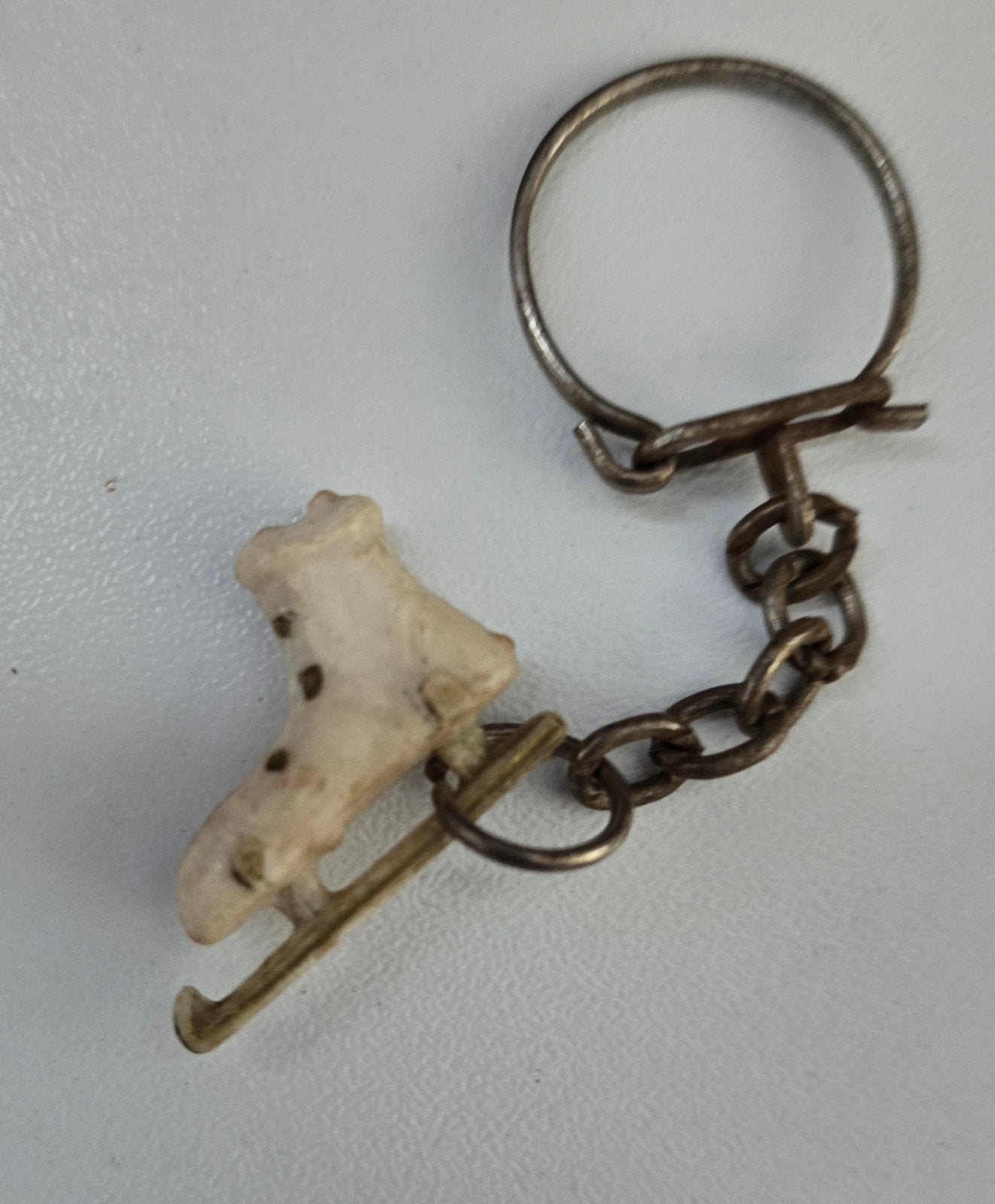 Vintage sleutelhanger schaats, Ophalen of Verzenden