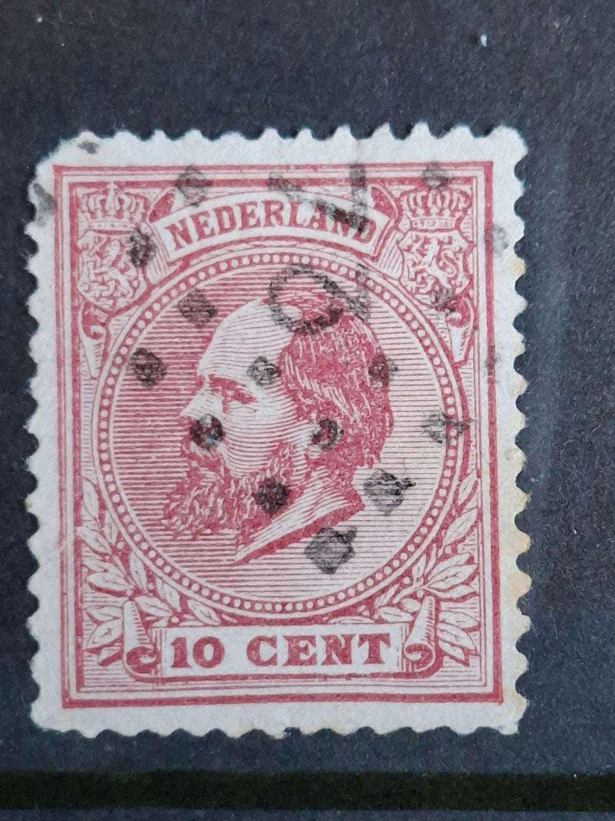 Puntstempel zegel nr 73 Maastricht nvph nr 21, Postzegels en Munten, Postzegels | Nederland, Ophalen of Verzenden