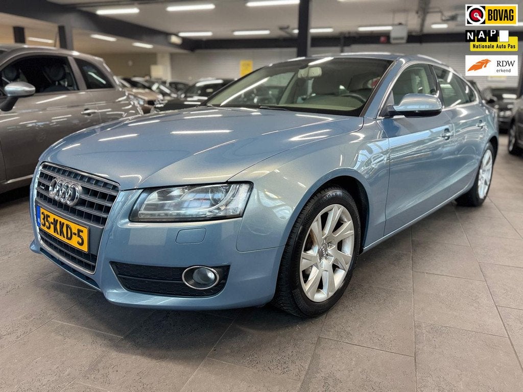 Audi A5 Sportback 2.0 TFSI quattro leer xenon navigatie clim, Auto's, Audi, Euro 5, Gebruikt, Beige, 4 cilinders