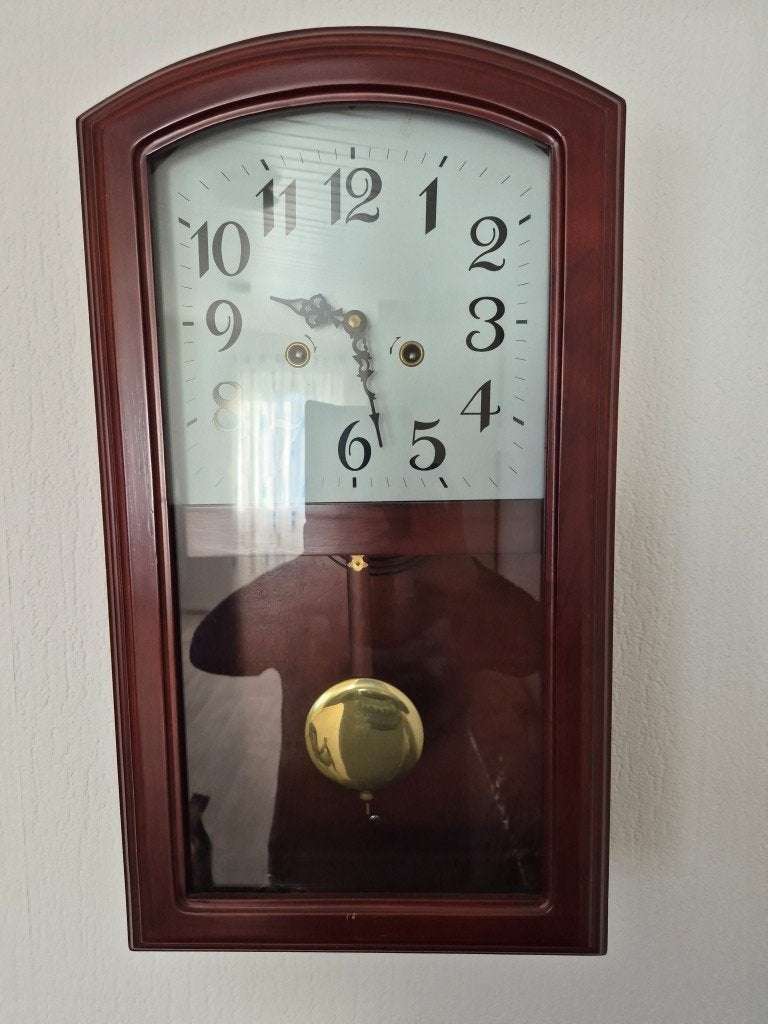 Wandklok, Ophalen, Bruin, Retro, Wandklok