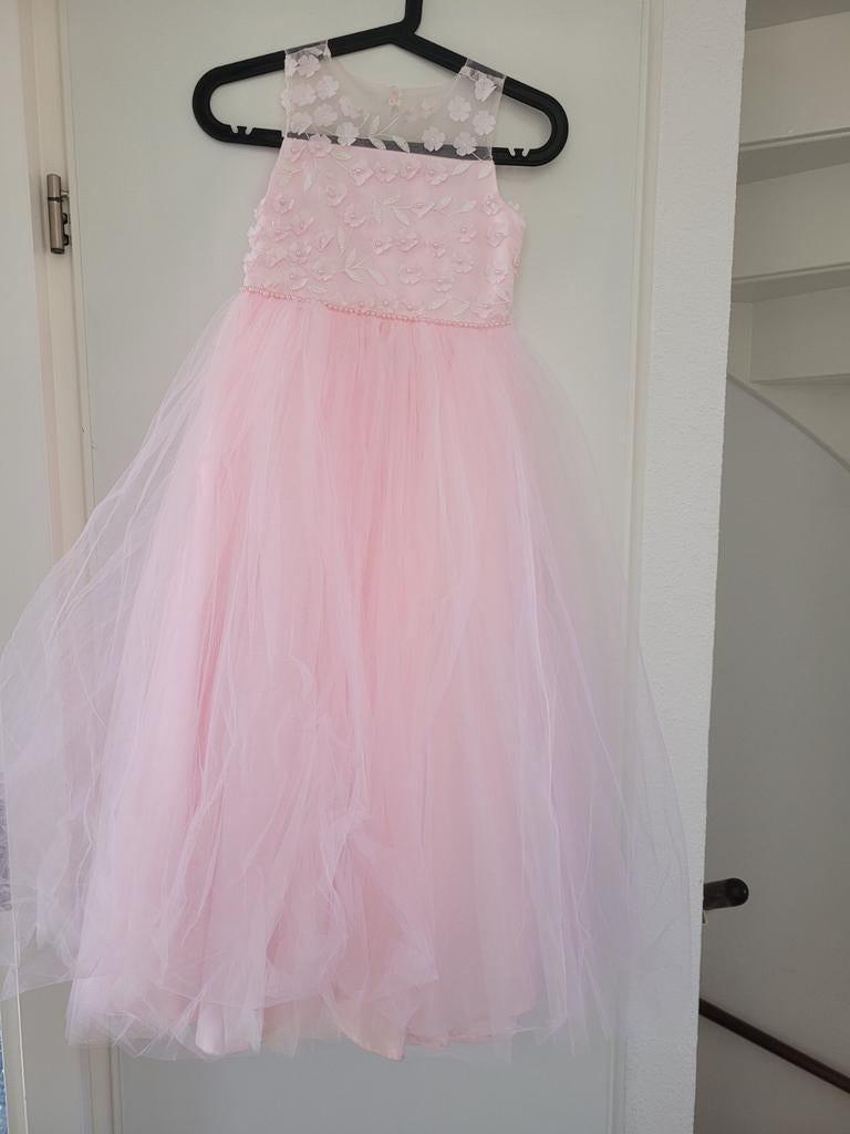 Meisjes galajurk, Ophalen of Verzenden, Zo goed als nieuw, Roze, Trouwjurk