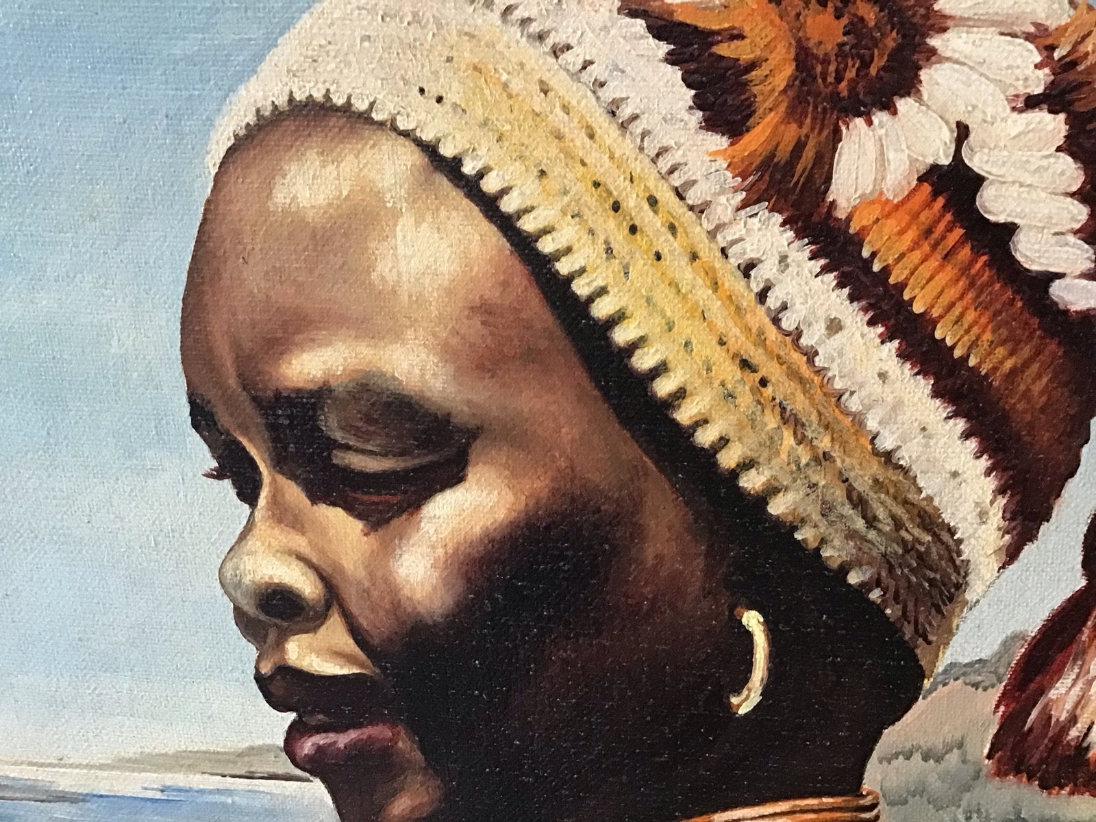 Portret van een vrouw, geschilderd in 1930 op linnen, Antiek en Kunst, Kunst | Schilderijen | Klassiek, Ophalen, Gedateerd, Doek