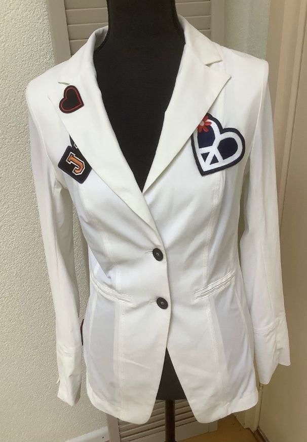 Prachtige (Nieuwe ?) witte Jane Lushka blazer mt S  en méér, Ophalen of Verzenden, Nieuw, Maat 36 (S), Wit