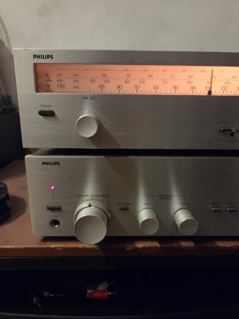 Phillips 22AH305 Versterker en een Phillips AH103 Tuner, Ophalen, Philips, Gebruikt, Tuner of Radio