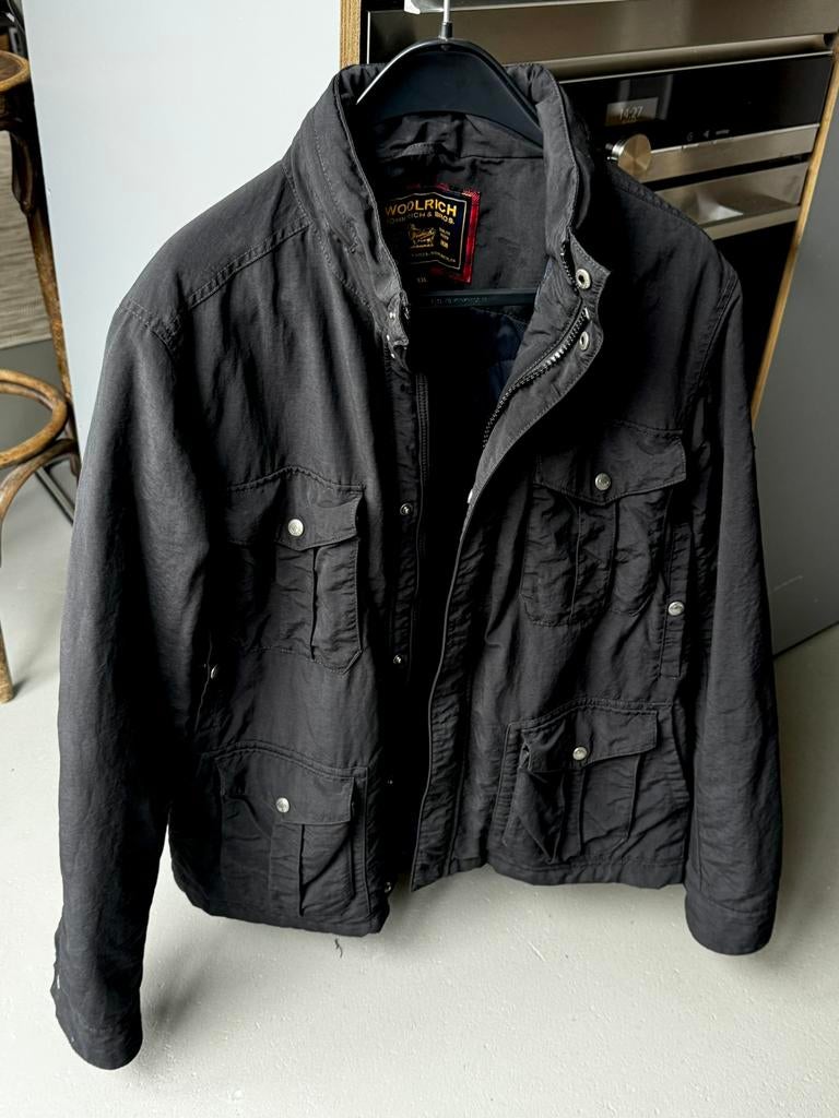 Woolrich xxl ykk rits tussenjas zwart jack/parka, Ophalen of Verzenden, Zo goed als nieuw, Overige maten, Zwart