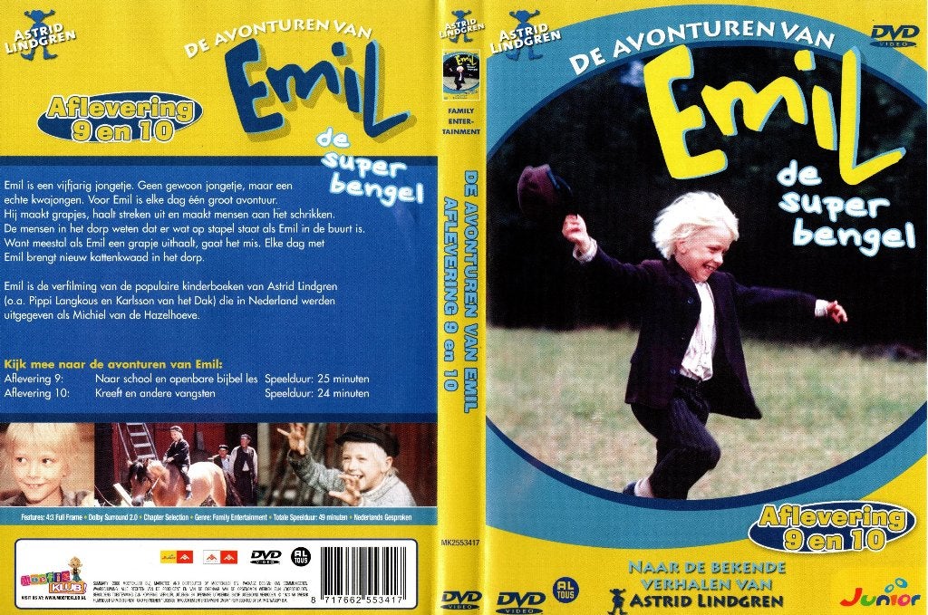 De avonturen van Emil de super bengel, aflevering 9 en 10, Alle leeftijden, Ophalen of Verzenden, Zo goed als nieuw