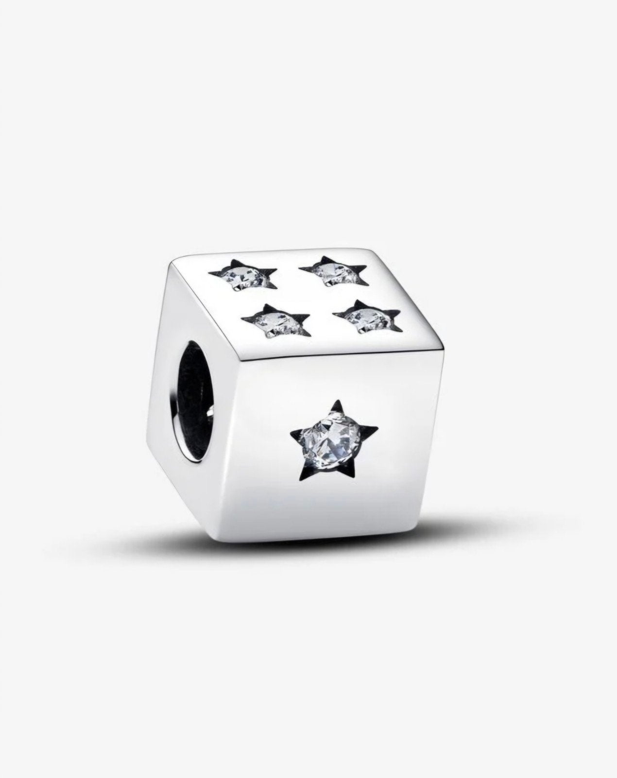 pandora dobbelsteen, Ophalen of Verzenden, Zo goed als nieuw, Zilver, Pandora