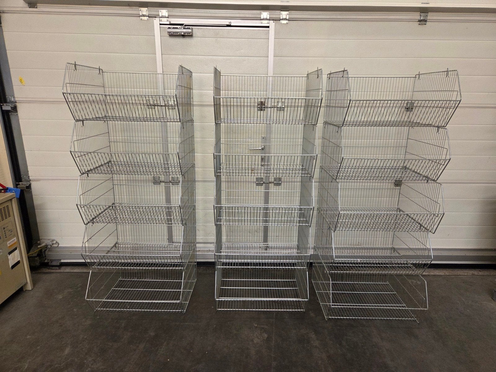Metalen draadmanden voor winkel of opslag - Set van 3, Ophalen, Zo goed als nieuw, Metaal