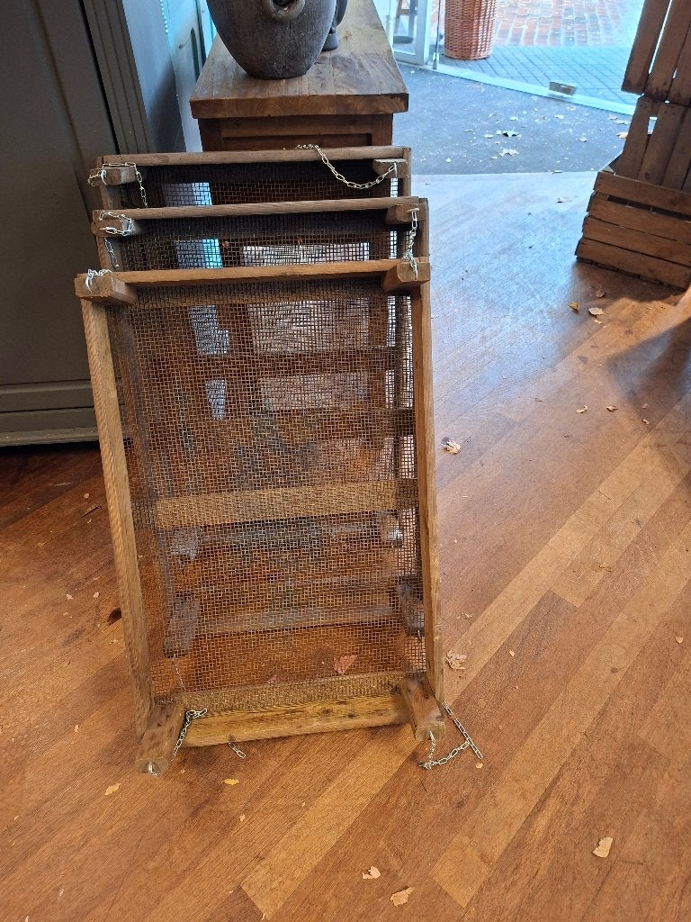 Vintage gaaskrat / bollenkrat hout/metaal, Minder dan 50 cm, Gebruikt, 50 tot 100 cm, 5 – 50